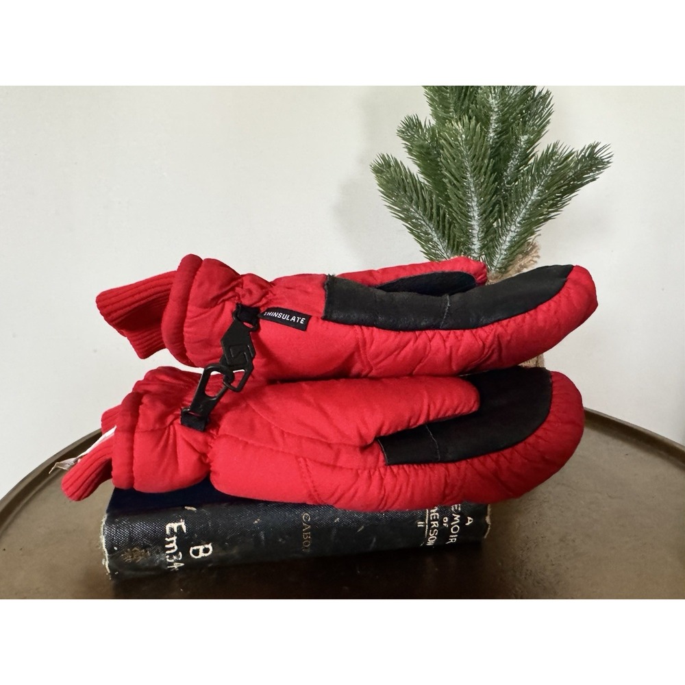 Kombi Women's Mittens Vintage Warm Winter Sking Sledding Snowboarding Medium Red